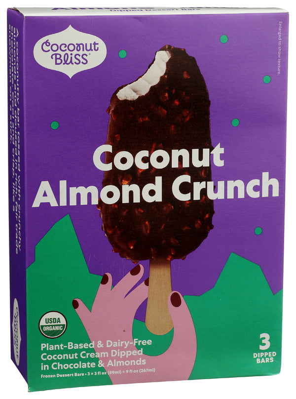 Coconut Almond Crunch Ice Cream Bar, DF Org, 9 floz