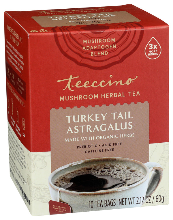 Turkey Tail Astragalus Mushroom Herbal Tea, 10 tbag