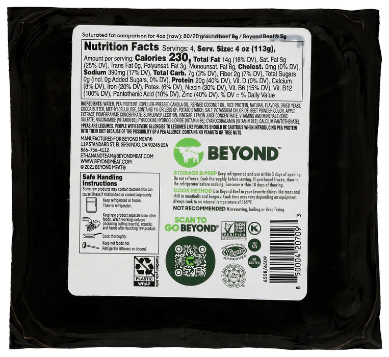 Beyond Beef, Plant Based Ground, 16 oz