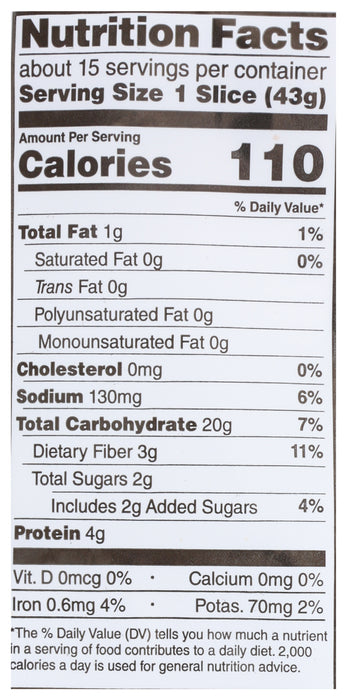 Whole Wheat Bread, Org, 22 oz