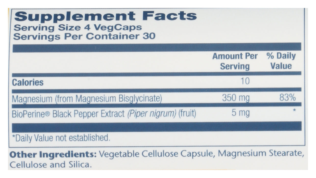 Magnesium Glycinate, 350 mg, 120 vcap