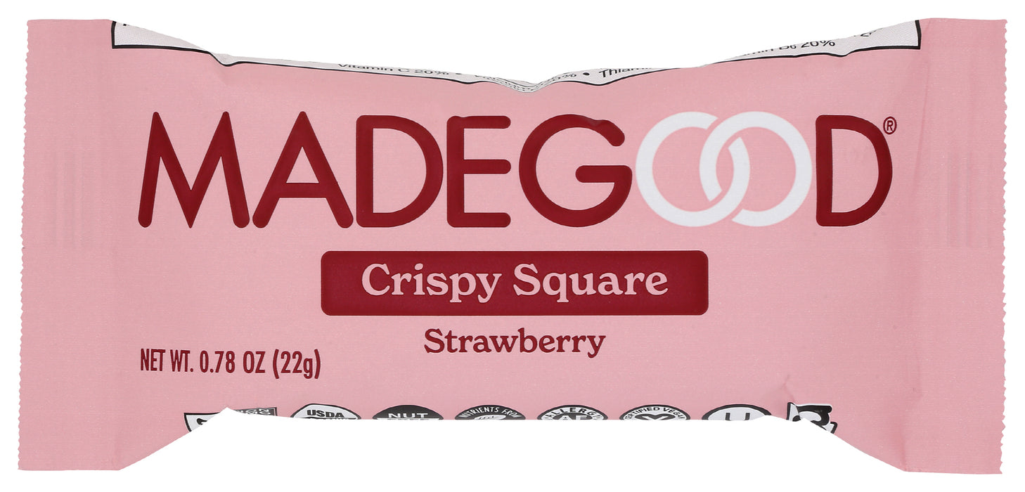 Rice Crispy Squares, Strawberry, Org, 4.66 oz