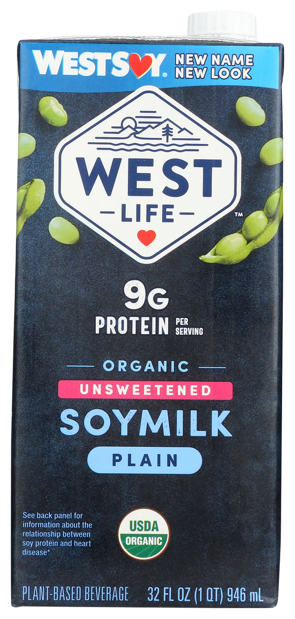 Soymilk, Plain Unsweetened, Org, 32 fl oz