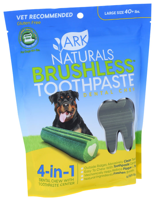 Brushless Toothpaste Dental Chew, Large Size 40+ lb, 18 oz