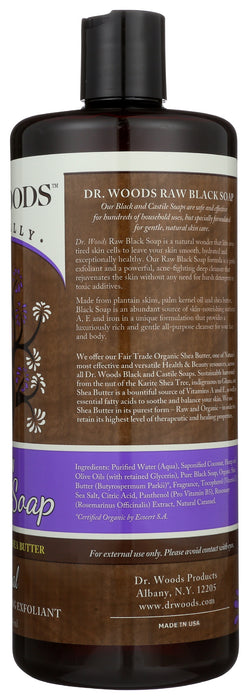 Raw Black Soap with Shea Butter, Original, 32 floz