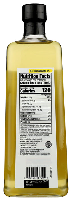 Canola Oil, Refined, Org, 32 fl oz