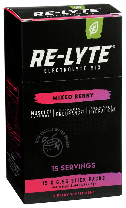 Re-Lyte Electrolyte Mix, Mix Berry, 15 Sticks, 3.44 oz