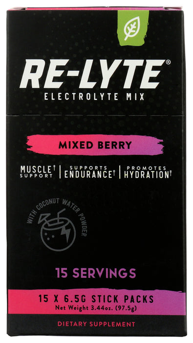 Re-Lyte Electrolyte Mix, Mix Berry, 15 Sticks, 3.44 oz