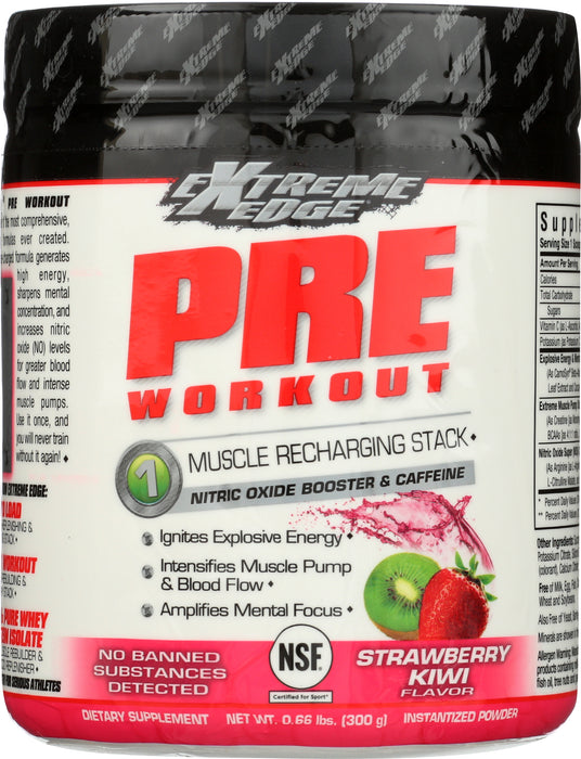 XtreamEdge Pre-Workout Muscle Recharger, Straw Kiwi, 0.66 lb