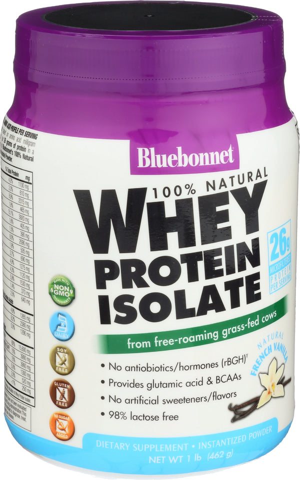 Whey Protein Isolate Powder, French Vanilla, 1 lb