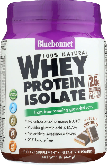 Whey Protein Isolate Powder, Chocolate, 1 lb