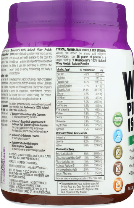 Whey Protein Isolate Powder, Chocolate, 1 lb