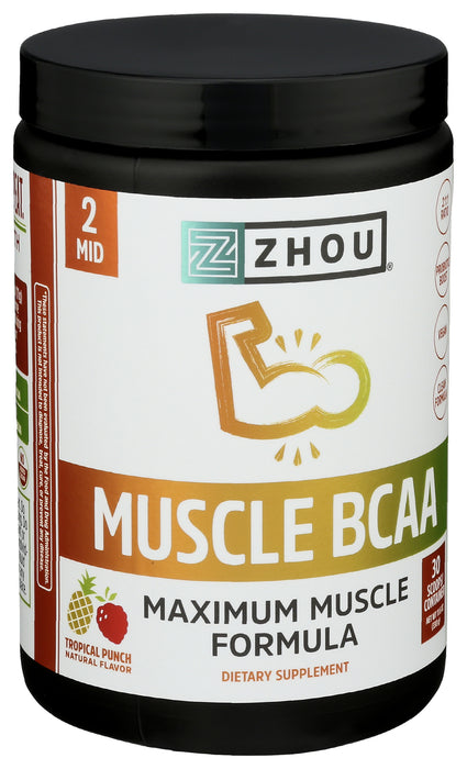 Muscle BCAA, Tropical Punch, 11.6 oz