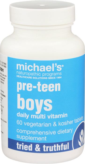 Pre-Teen Boys Daily Multivitamin, 60 tab