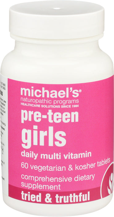 Pre-Teen Girls Daily Multivitamin, 60 tab