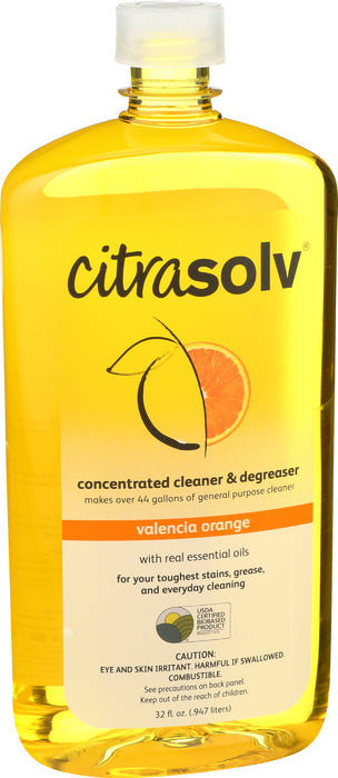 Concentrated Cleaner & Degreaser, Valencia Orange, 32 floz