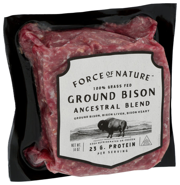 Grass Fed Ground Bison Ancestral Blend, 14 oz