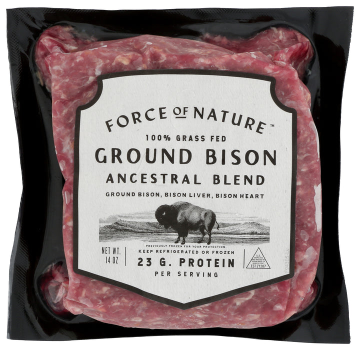 Grass Fed Ground Bison Ancestral Blend, 14 oz