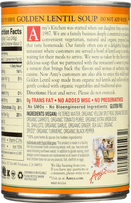 Golden Lentil Indian Dal Soup, 14.4 oz