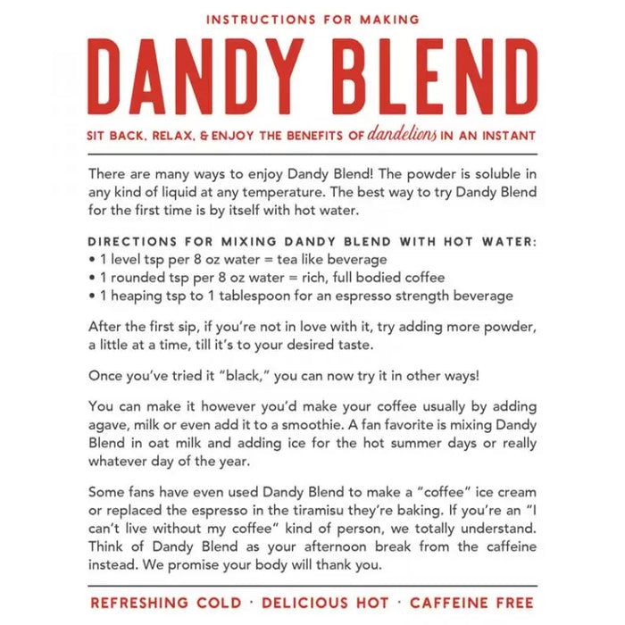 Dandy Blend Coffee Alternative, 100 serv, 7.05 oz