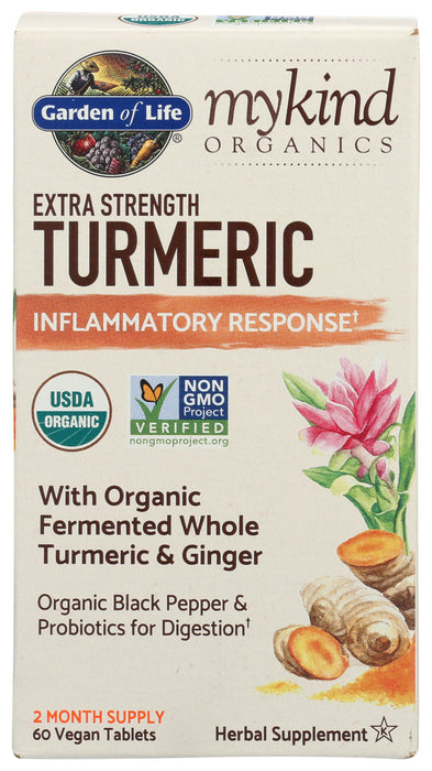 mykind Organics Turmeric, Extra Strength, 60 tab