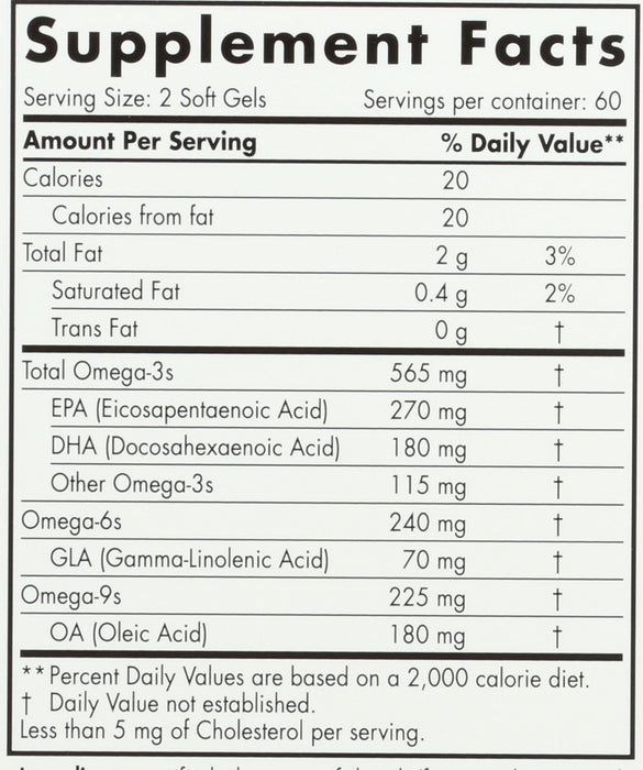 Complete Omega, 565mg 3s + 70mg 6s, 120 sgel