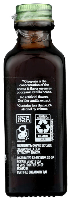 Vanilla Flavoring, Non-Alcoholic, Org, 2 fl oz