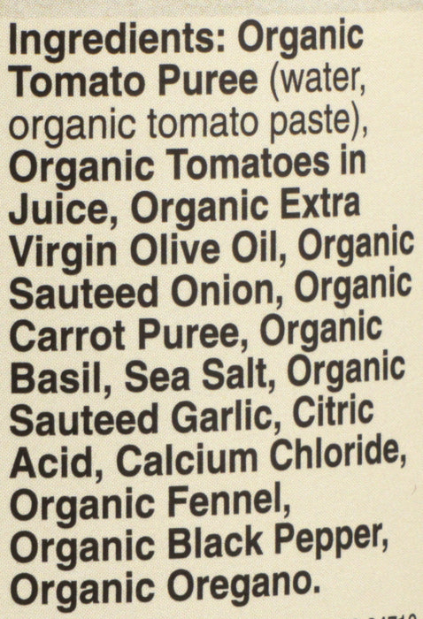 Tomato Basil Pasta Sauce, Org, 23.5 oz