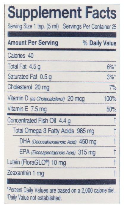 Cod Liver Oil + Orange Bliss, 25serv, 4.23 floz