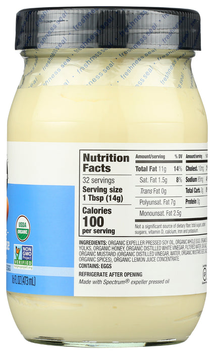 Mayonnaise, Org, 16 fl oz