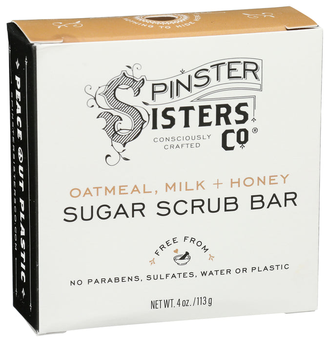 Sugar Scrub Bar, Oatmeal Milk and Honey, 4 oz