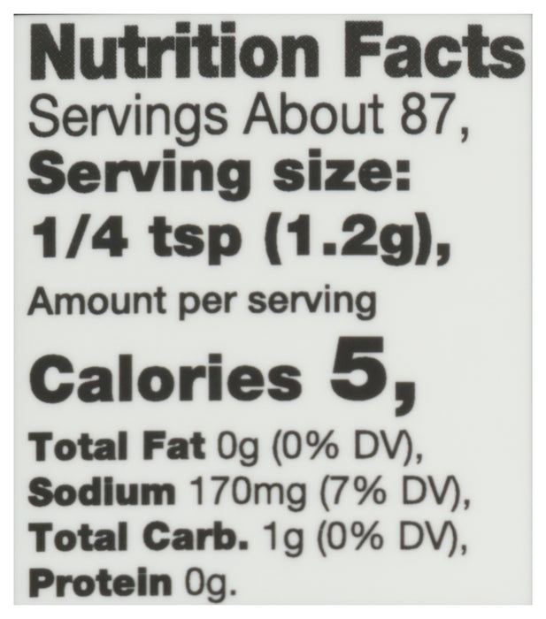 Hamburger Grilling Seasoning, Org, 3.6 oz