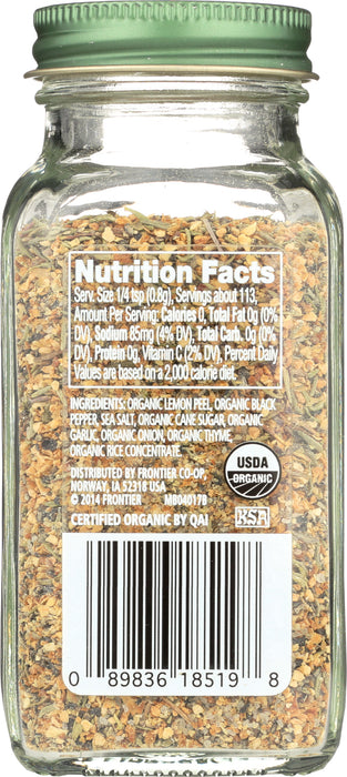 Lemon Pepper, Org, 3.17 oz
