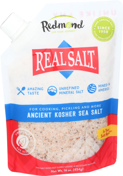 Real Salt, Kosher Sea Salt, 16 oz