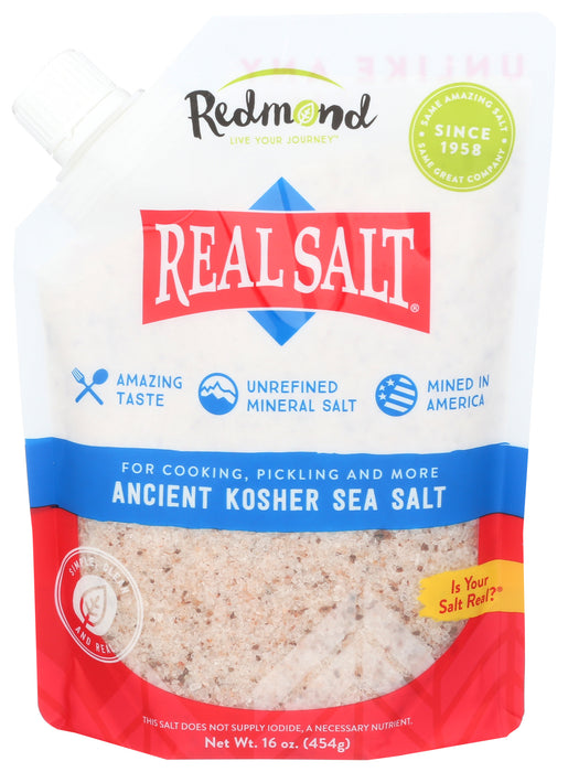 Real Salt, Kosher Sea Salt, 16 oz