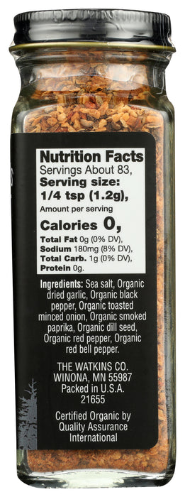 Steak Grilling Seasoning, Org, 3.5 oz