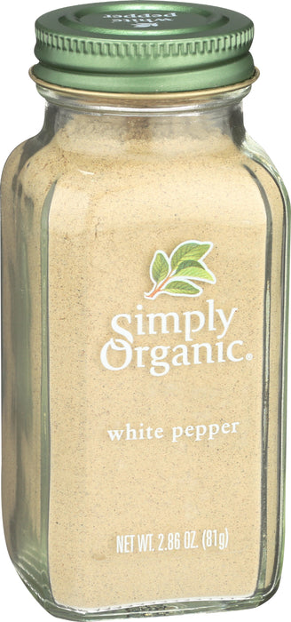White Pepper Ground, Org, 2.86 oz