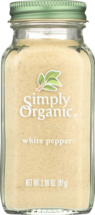 White Pepper Ground, Org, 2.86 oz