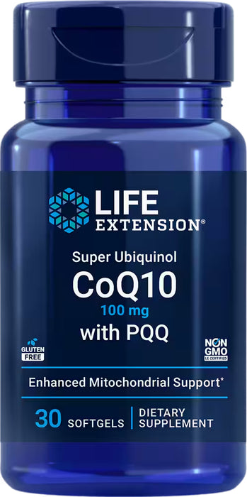 Super Ubiquinol CoQ10 with PQQ 100mg, 30 sgel