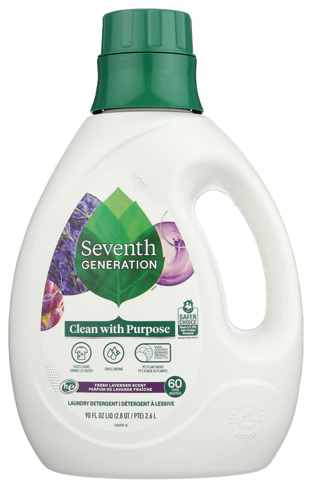 Laundry Detergent Liquid, Lavender, 90 fl oz