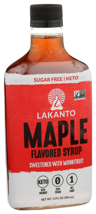 Maple Flavored Syrup, Monkfruit, 13 floz