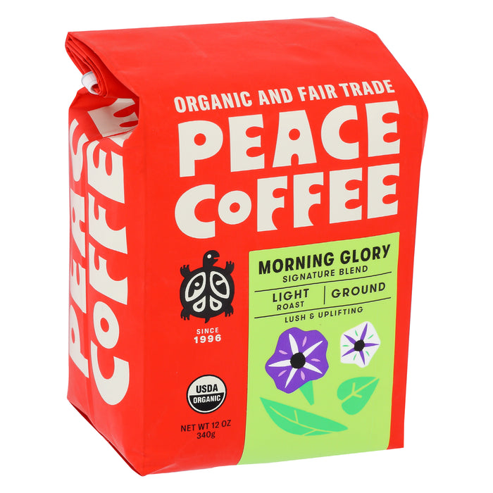 Morning Glory Coffee Ground, Light Roast, Org FT, 12 oz