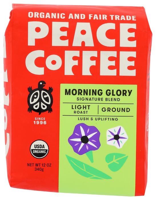 Morning Glory Coffee Ground, Light Roast, Org FT, 12 oz