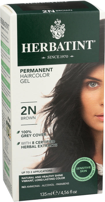 Permanent Hair Color Gel 2N Brown, 4.56 oz