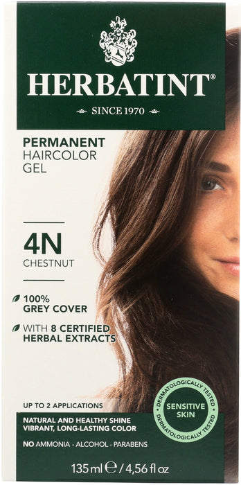 Permanent Hair Color Gel 4N Chestnut, 4.56 oz