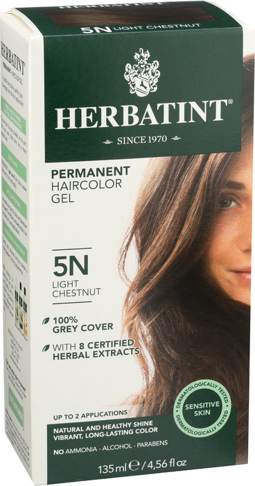 Permanent Hair Color Gel 5N Light Chestnut, 4.56 oz