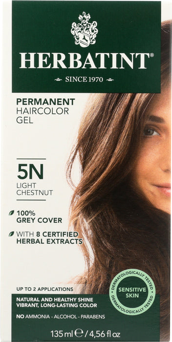 Permanent Hair Color Gel 5N Light Chestnut, 4.56 oz