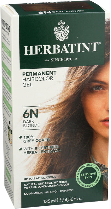 Permanent Hair Color Gel 6N Dark Blonde, 4.56 oz