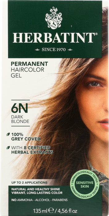 Permanent Hair Color Gel 6N Dark Blonde, 4.56 oz