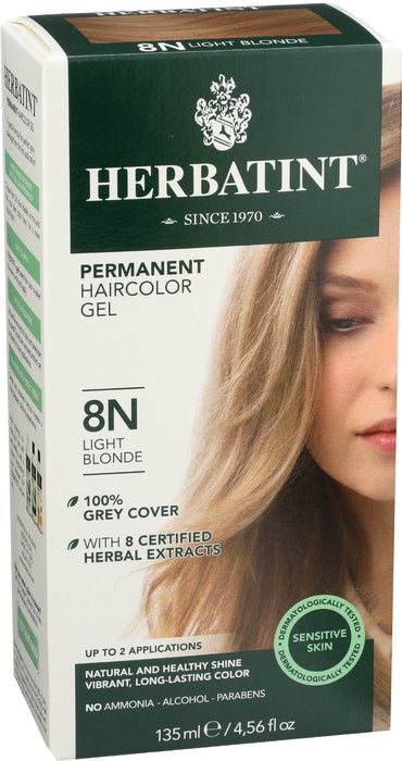 Permanent Hair Color Gel 8N Light Blonde, 4.56 oz